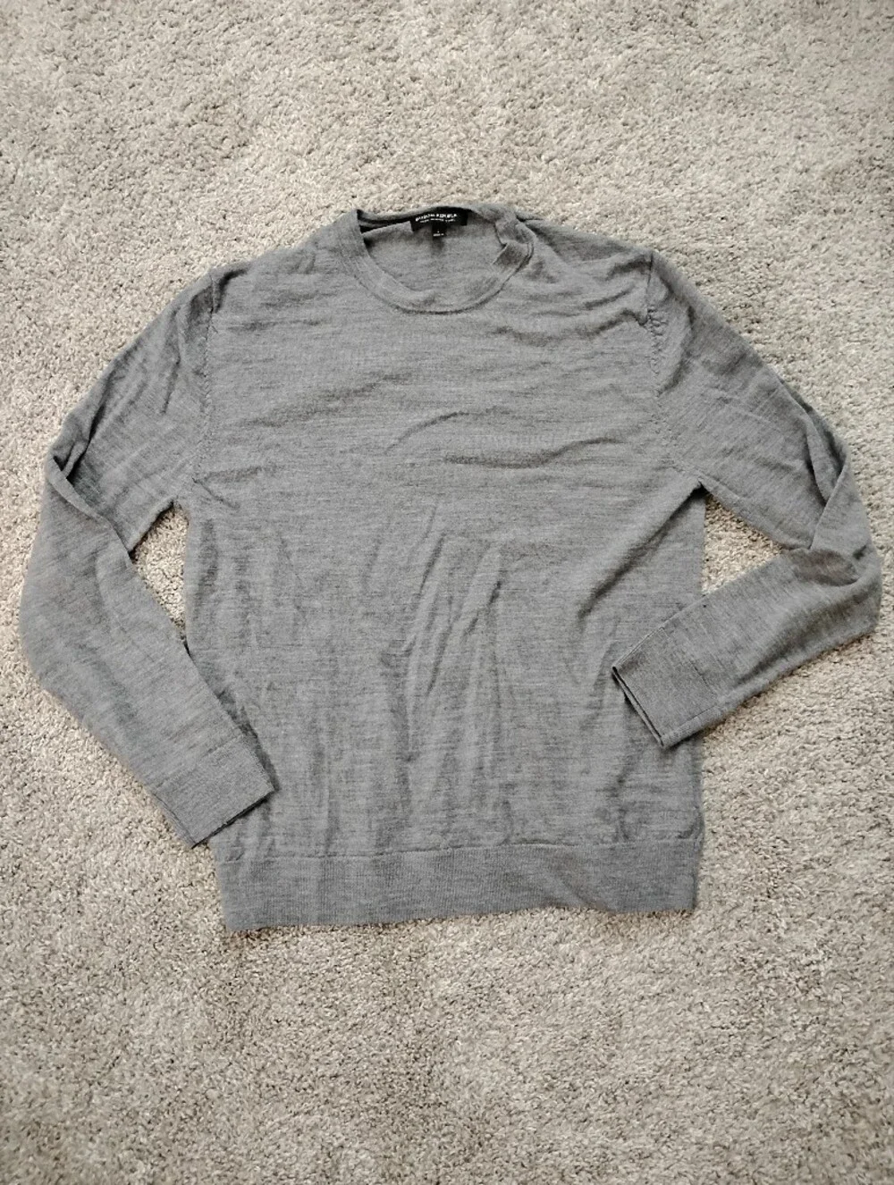 Banana Republic Men's Light Gray Wool Crewneck Sweater Sz L